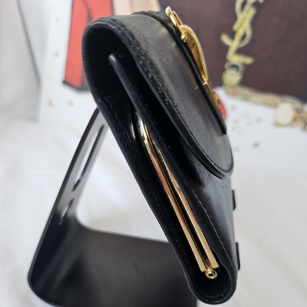 Gucci G Logo horse bit clip leather trifold wallet - Picture 7 of 11
